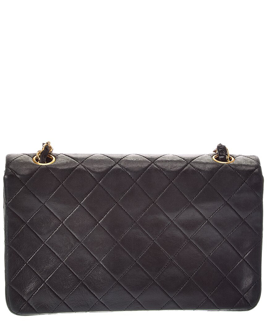 Chanel Chanel Black Lambskin Turnlock Small Flap Shoulder Bag (Authentic Pre-Loved)