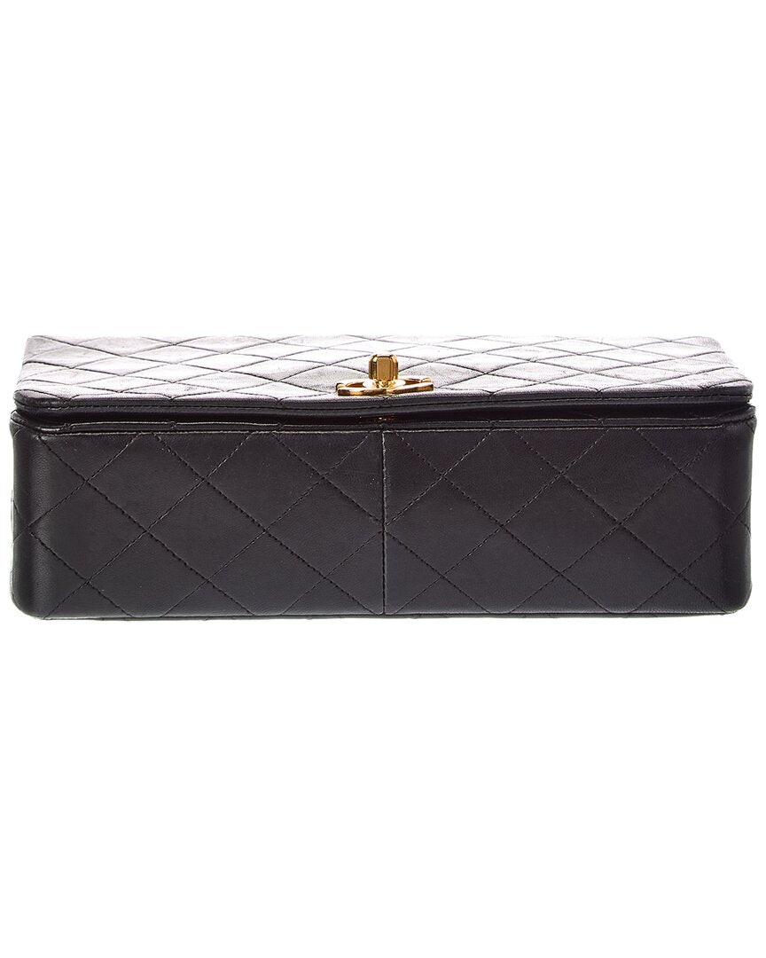 Chanel Chanel Black Lambskin Turnlock Small Flap Shoulder Bag (Authentic Pre-Loved)