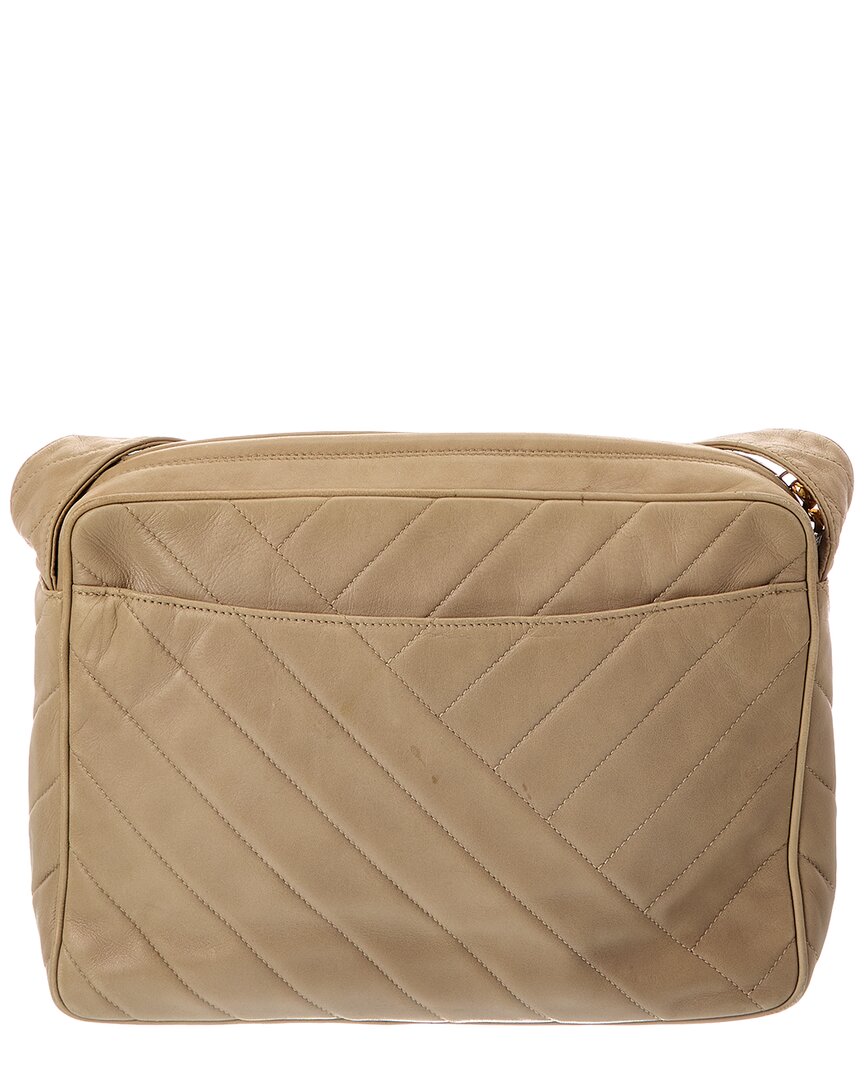 Chanel Beige Caviar Leather Cc Large Camera Bag (Authentic Pre-Loved)