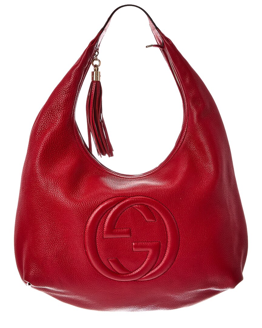 Gucci Gucci Red Lambskin Soho Hobo Bag (Authentic Pre-Loved)