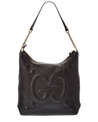 Gucci Gucci Black Lambskin Gg Shoulder Bag (Authentic Pre-Loved)