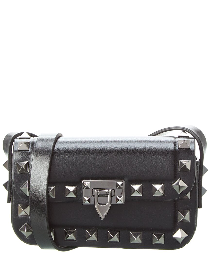 Valentino Rockstud Mini Leather Shoulder Bag Black ONE SIZE