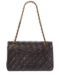 Chanel Black Caviar Leather Double Flap Shoulder Bag (Authentic Pre-Loved)