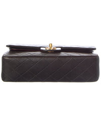 Chanel Black Caviar Leather Double Flap Shoulder Bag (Authentic Pre-Loved)