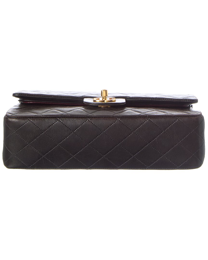 Chanel Black Caviar Leather Double Flap Shoulder Bag (Authentic Pre-Loved)