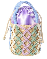 Rafé Michelle Straw Bucket Tote