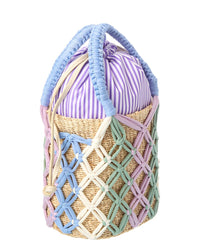 Rafé Michelle Straw Bucket Tote