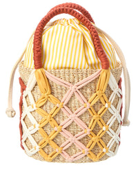 Rafé Michelle Straw Bucket Tote