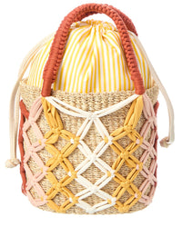 Rafé Michelle Straw Bucket Tote