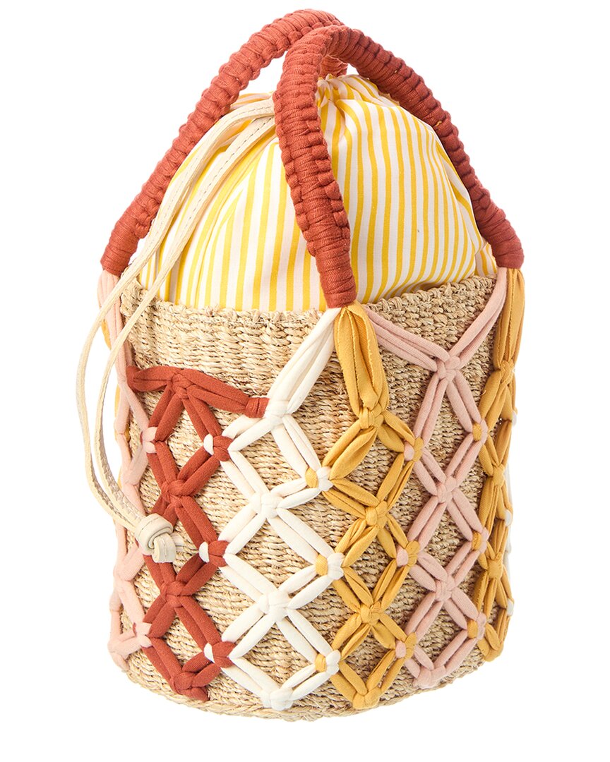 Rafé Michelle Straw Bucket Tote
