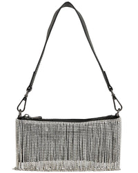 Reiss Francesca Fringe Satin Shoulder Bag