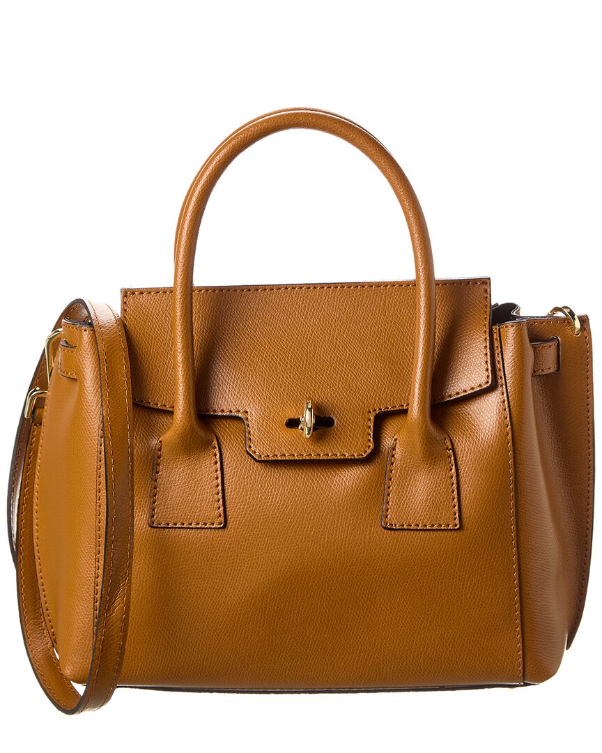 Italian Leather Top Handle Tote
