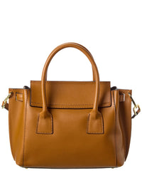 Italian Leather Top Handle Tote