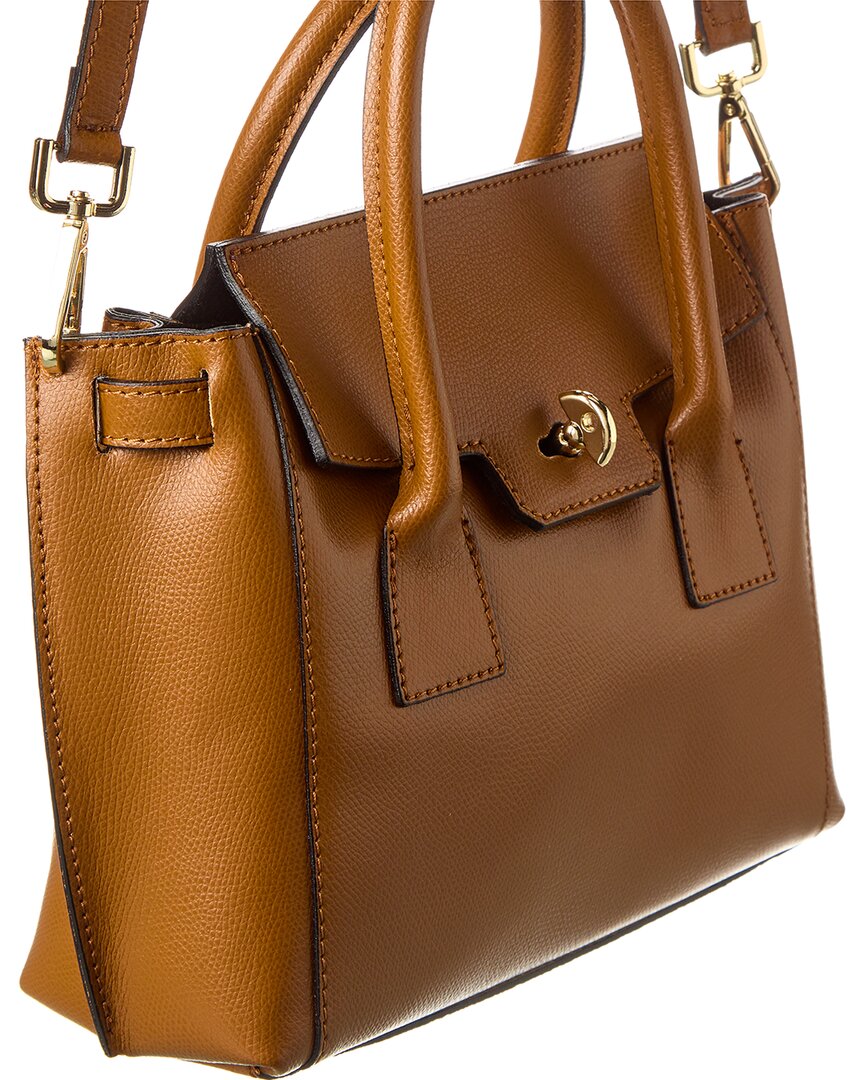 Italian Leather Top Handle Tote
