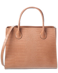 Italian Leather Top Handle Tote