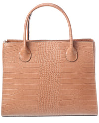 Italian Leather Top Handle Tote