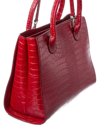 Italian Leather Top Handle Tote