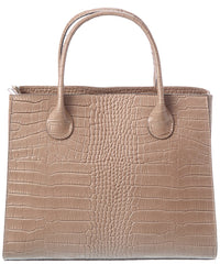 Italian Leather Top Handle Tote