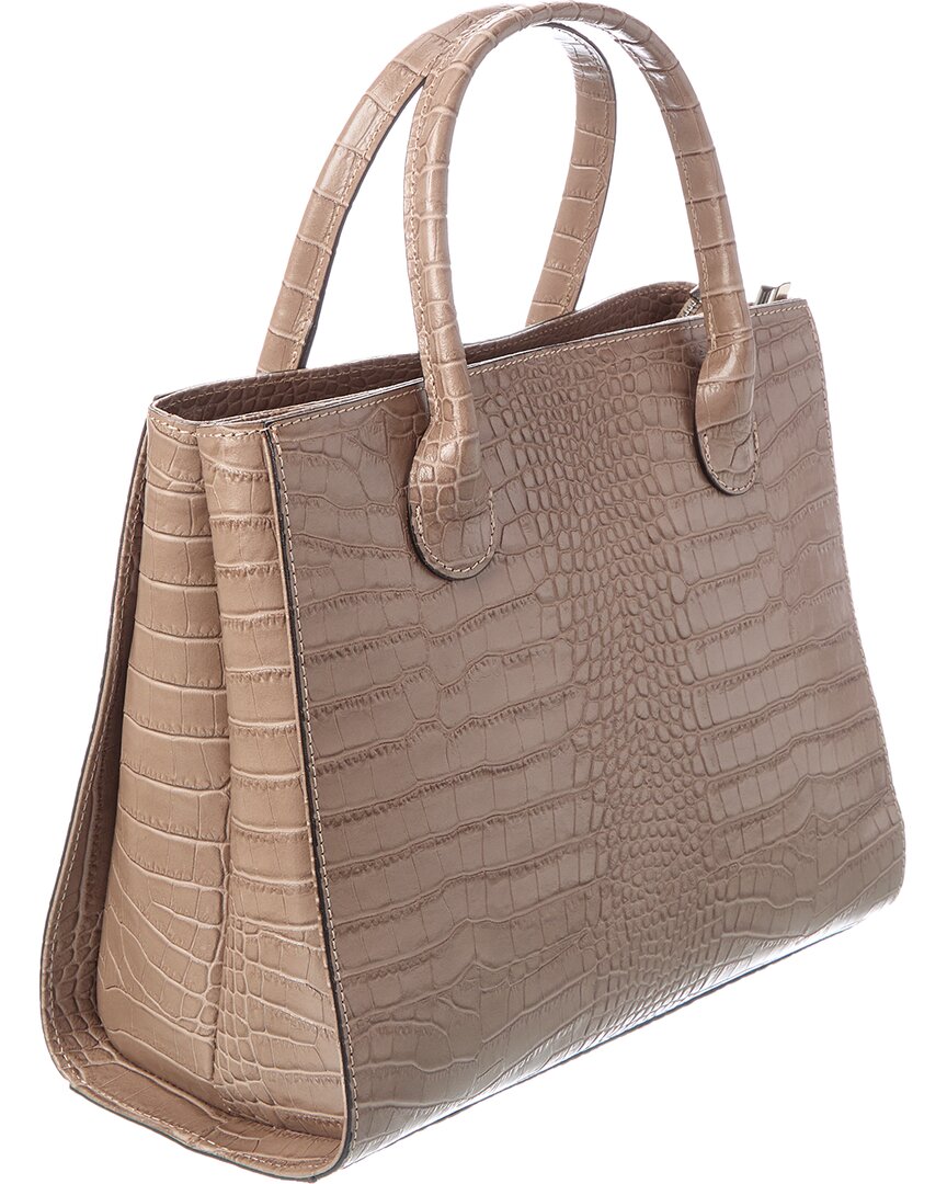 Italian Leather Top Handle Tote