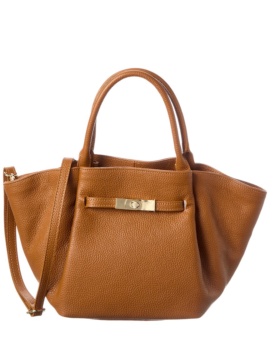 Italian Leather Top Handle Tote