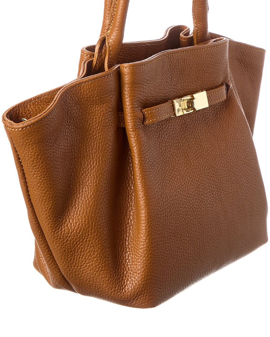 Italian Leather Top Handle Tote