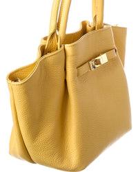 Italian Leather Top Handle Tote