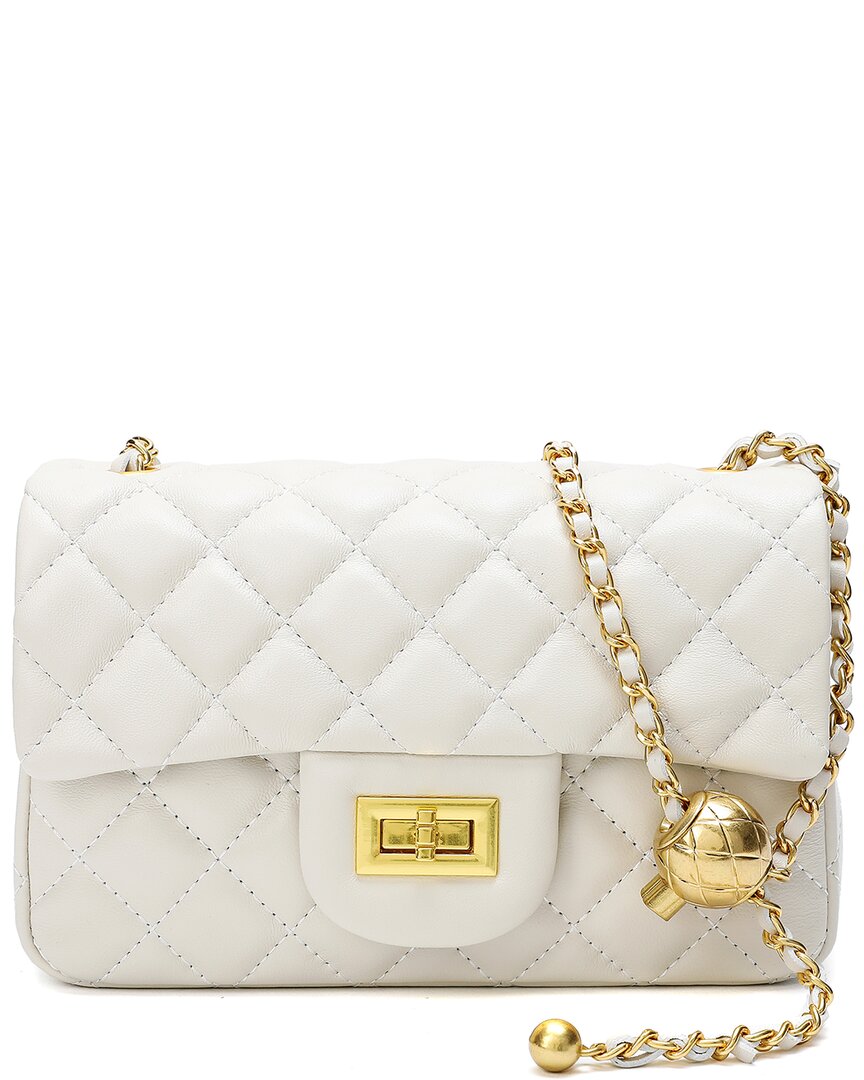 Tiffany & Fred Paris Quilted Sheepskin Leather Crossbody