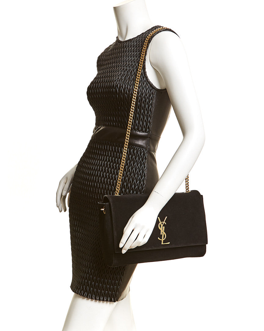 Saint Laurent Saint Laurent Medium Kate Reversible Leather & Suede Shoulder Bag