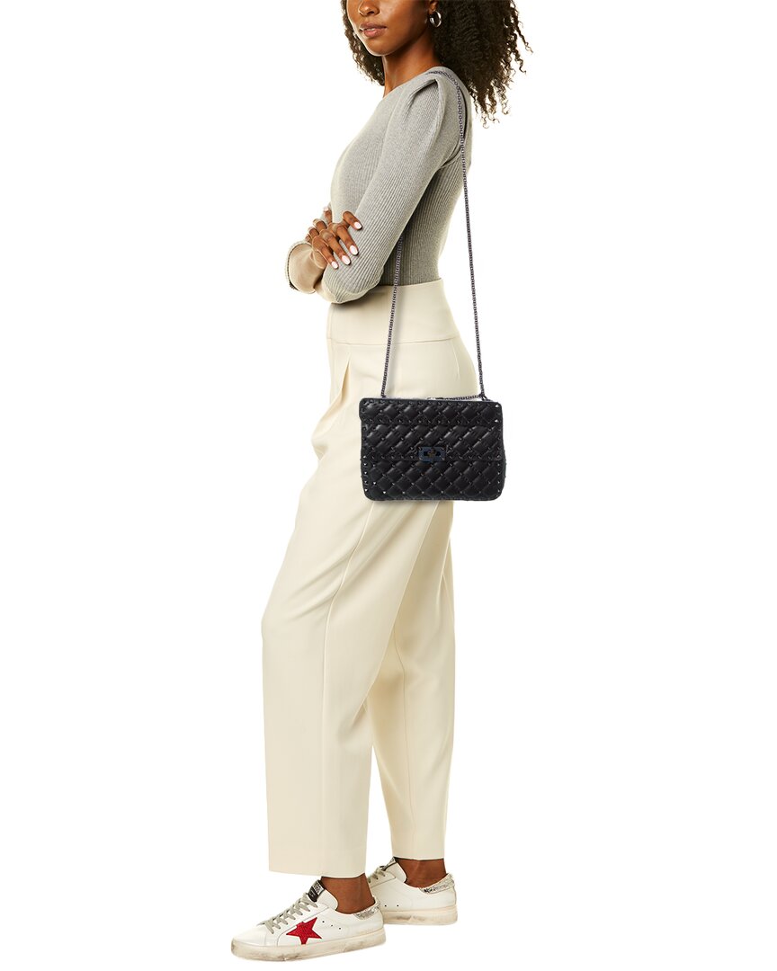 Valentino Valentino Rockstud Spike Medium Leather Shoulder Bag