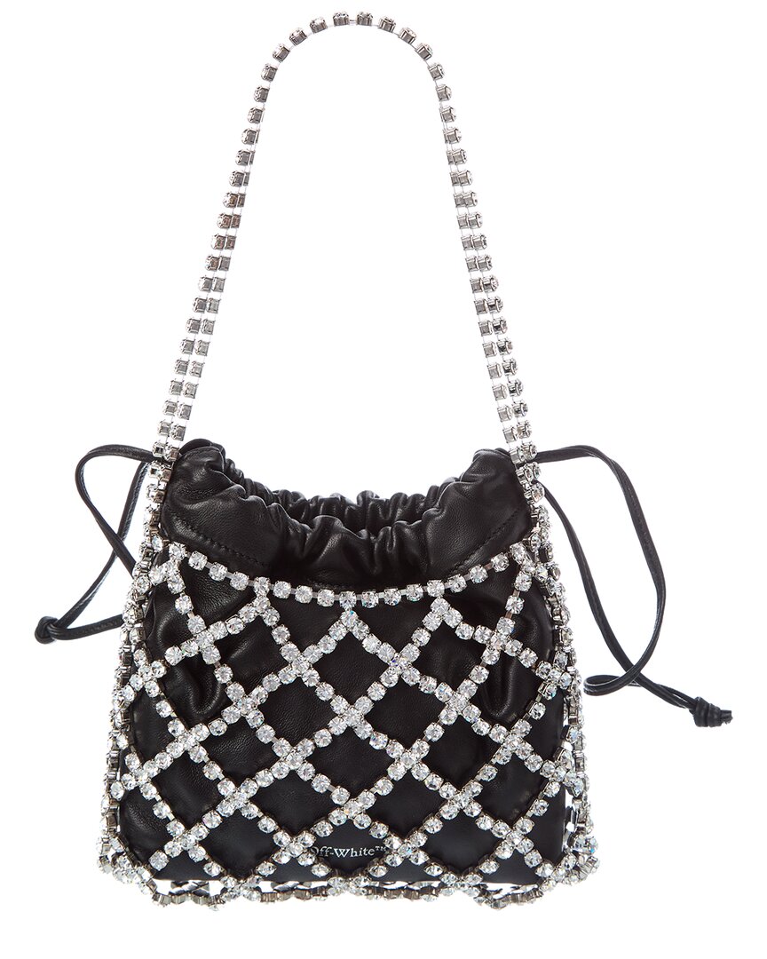 Off-White™ Off-White Leather & Crystal Shoulder Bag