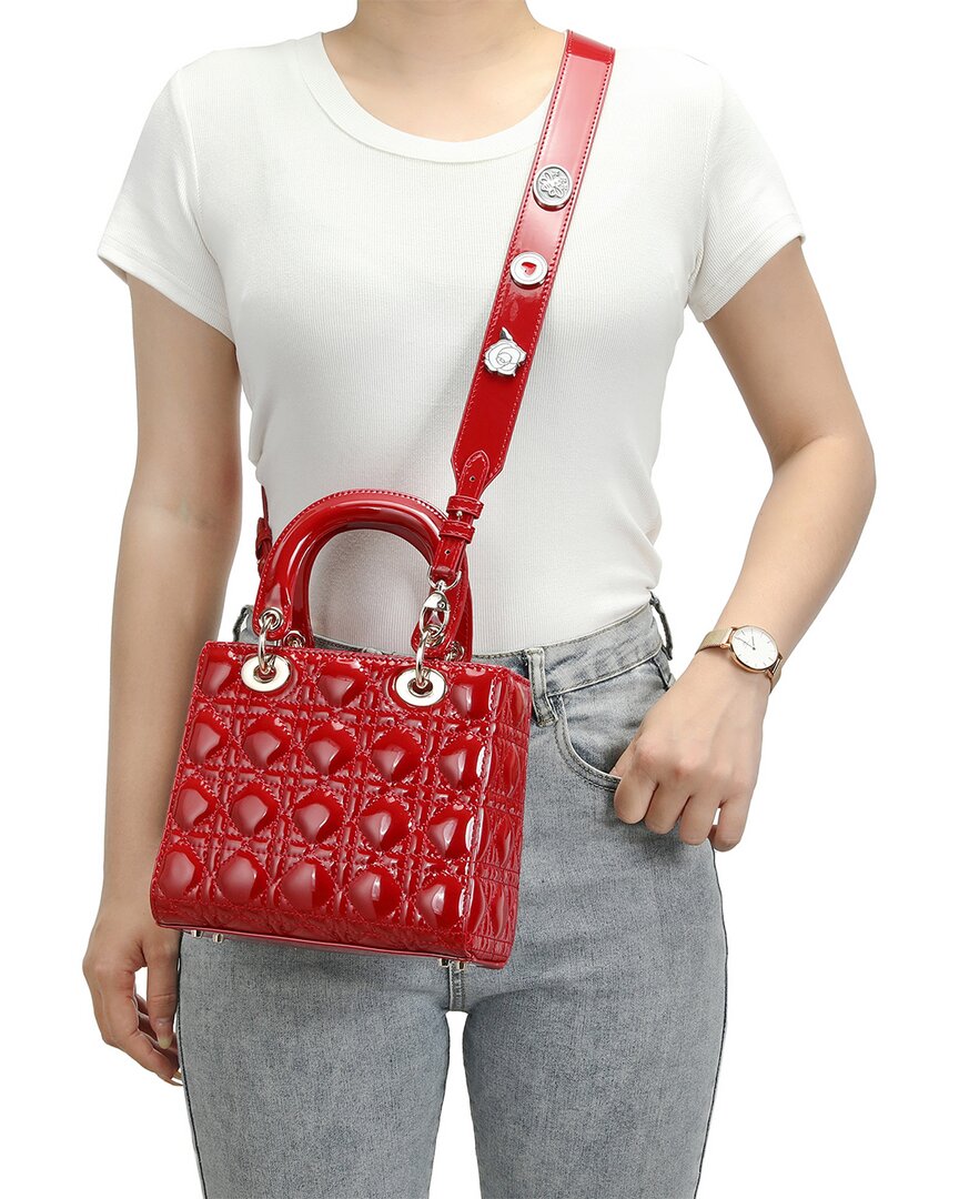 Tiffany & Fred Paris Tiffany & Fred Paris Mini Quilted Patent Satchel