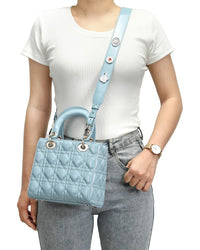 Tiffany & Fred Paris Mini Quilted Patent Satchel