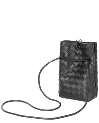Tiffany & Fred Paris Handwoven Leather Mini Bucket Bag