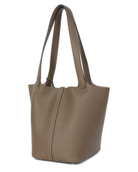 Tiffany & Fred Paris Pebbled Leather Bucket Tote