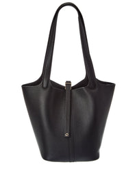 Tiffany & Fred Paris Pebbled Leather Bucket Tote