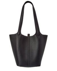 Tiffany & Fred Paris Pebbled Leather Bucket Tote