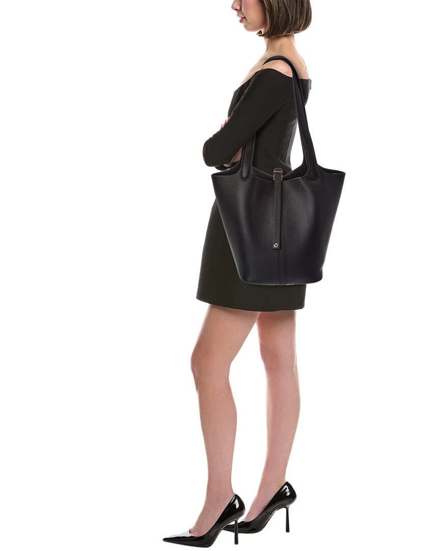 Tiffany & Fred Paris Pebbled Leather Bucket Tote