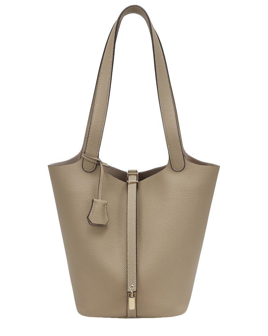 Tiffany & Fred Paris Tiffany & Fred Paris Pebbled Leather Bucket Tote