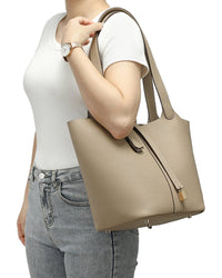 Tiffany & Fred Paris Tiffany & Fred Paris Pebbled Leather Bucket Tote