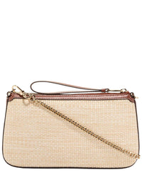 Cole Haan Leighton Straw & Leather Clutch