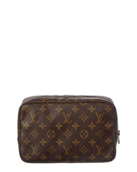Louis Vuitton Louis Vuitton Brown Monogram Coated Canvas Trousse Toilette 23 (Authentic