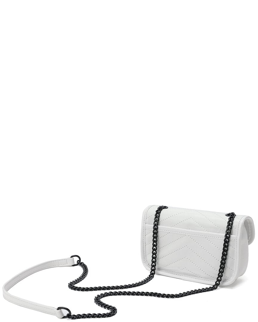 Tiffany & Fred Paris Quilted Cracked Leather Crossbody