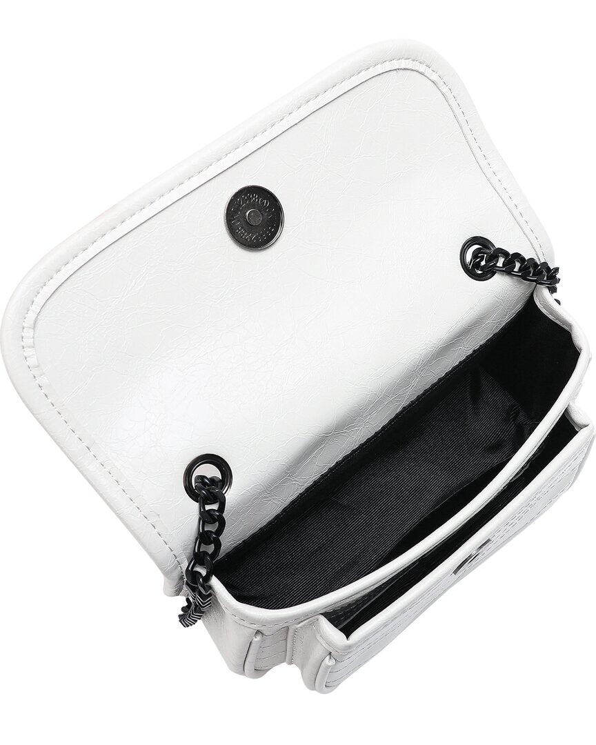 Tiffany & Fred Paris Quilted Cracked Leather Crossbody