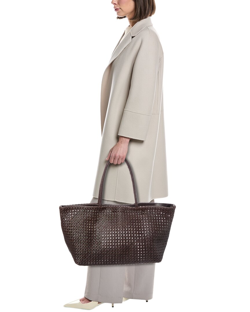 Madewell Large Leather Caning Tote