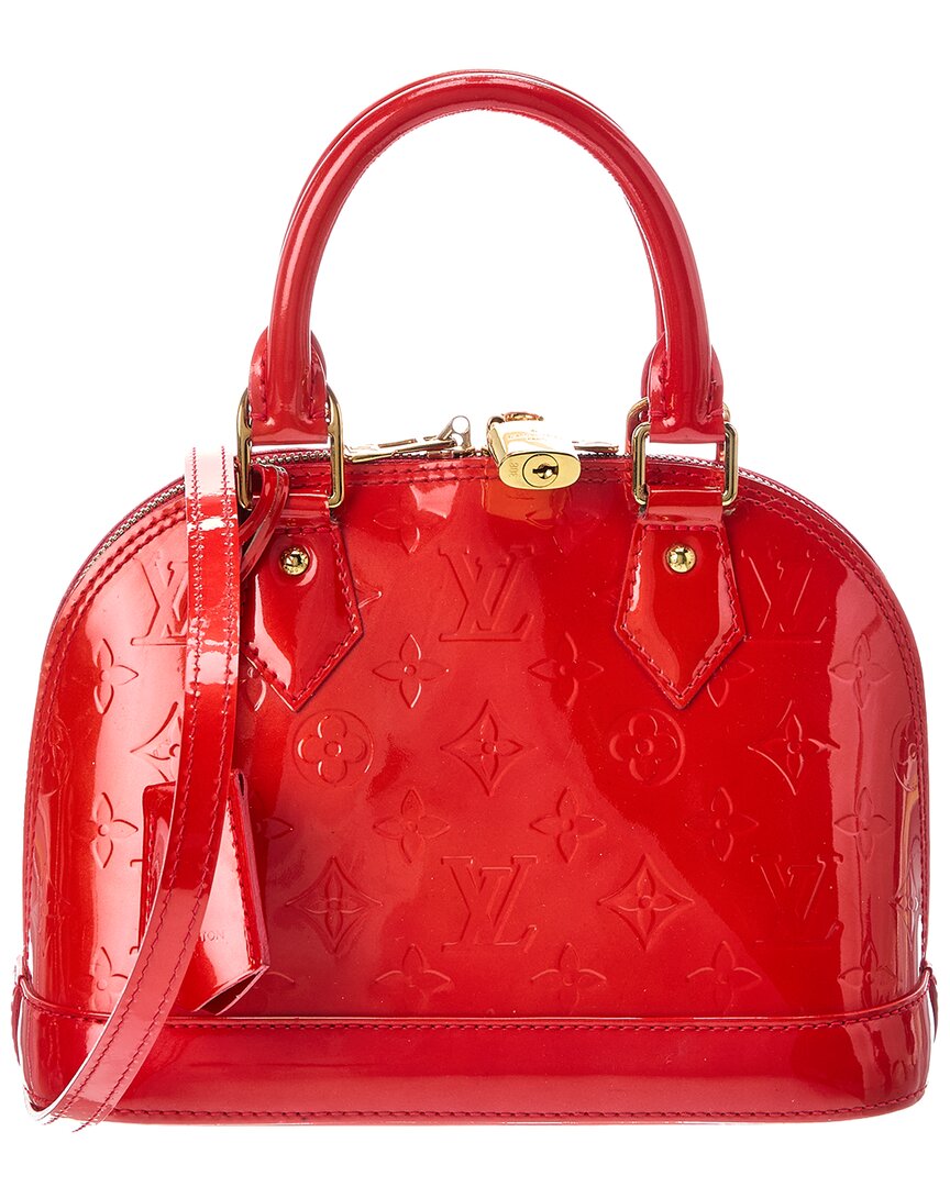 Louis Vuitton Red Vernis Alma Bb (Authentic Pre-Loved)