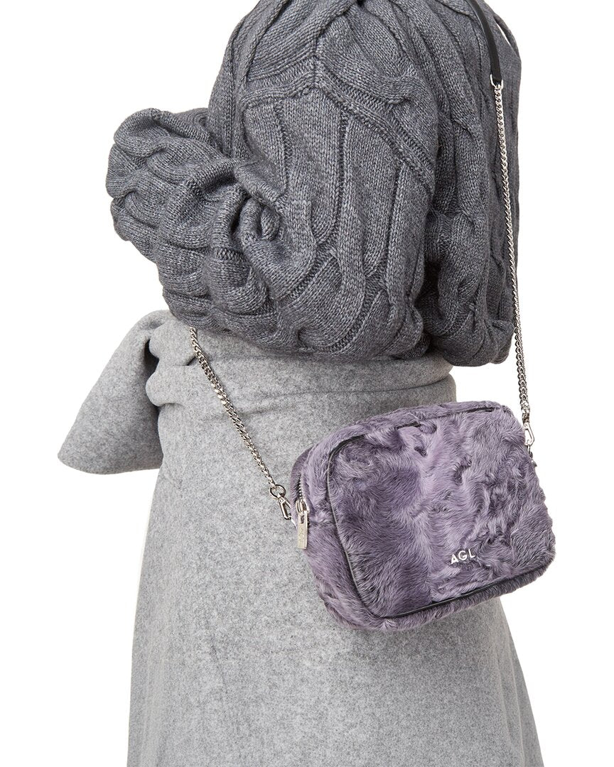 Agl Symon Lapin & Lambskin Clutch