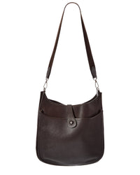 Hermès Hermès Chocolat Clemence Leather Clemence Messenger Bag (Authentic Pre-Loved)
