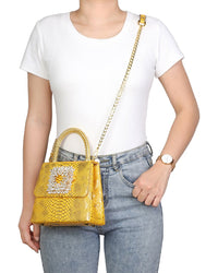 Tiffany & Fred Paris Tiffany & Fred Paris Embossed Mini Leather Satchel