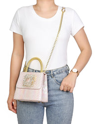 Tiffany & Fred Paris Tiffany & Fred Paris Embossed Mini Leather Satchel