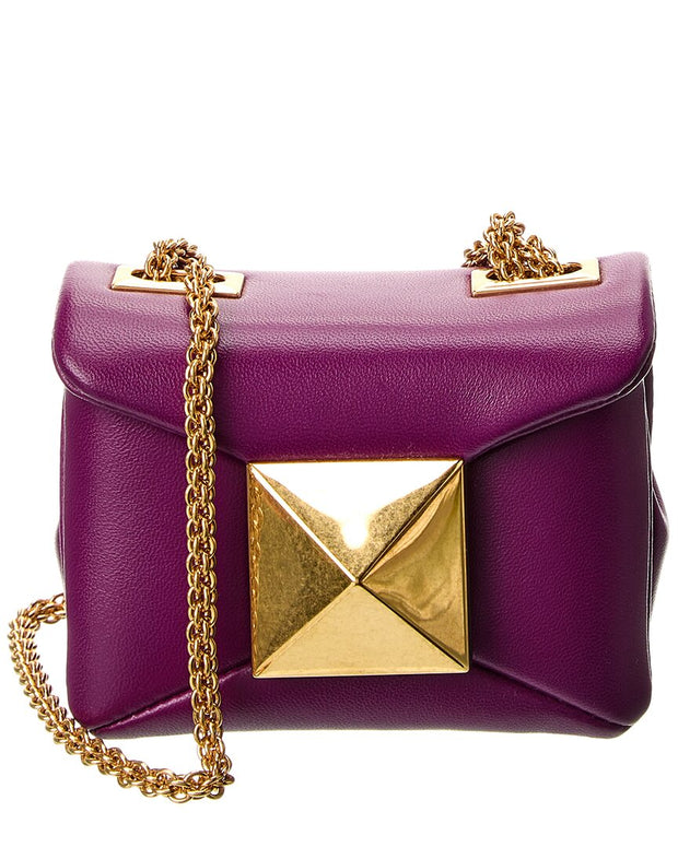 Valentino One Stud Micro Leather Shoulder Bag